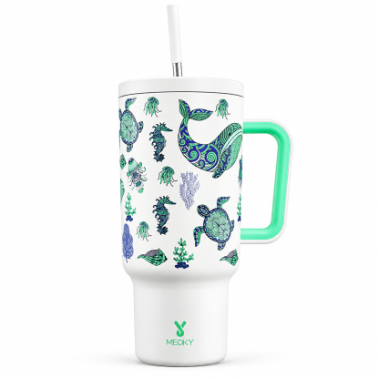 Meoky 40oz Glow in the Dark Sea Life Tumbler