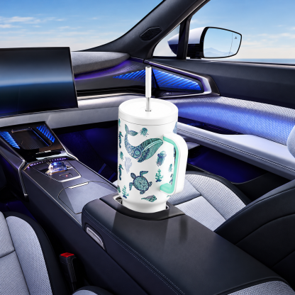 Meoky 40oz Glow in the Dark Sea Life Tumbler