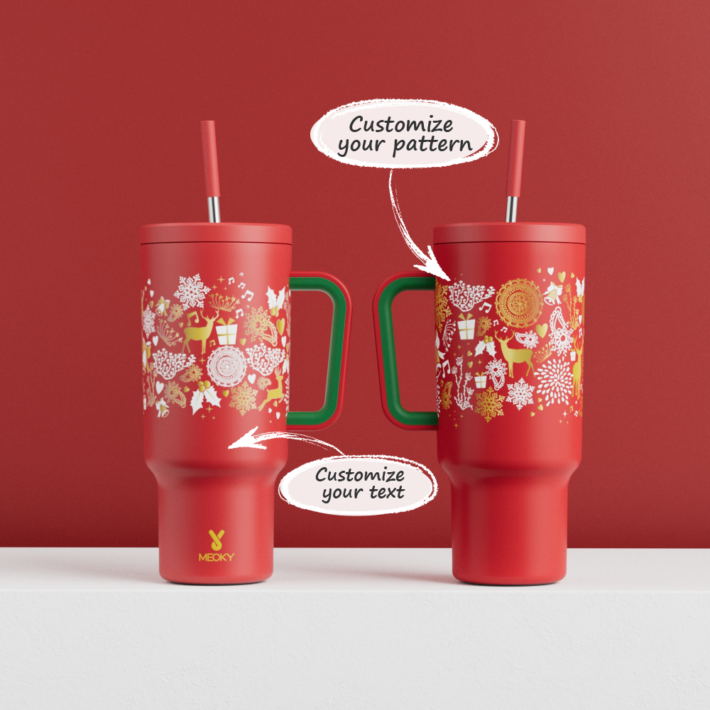 40oz Tumbler With Straw Customized - Customized Christmas Tumbler, gifts for yourself, family, friends, lovers and children!