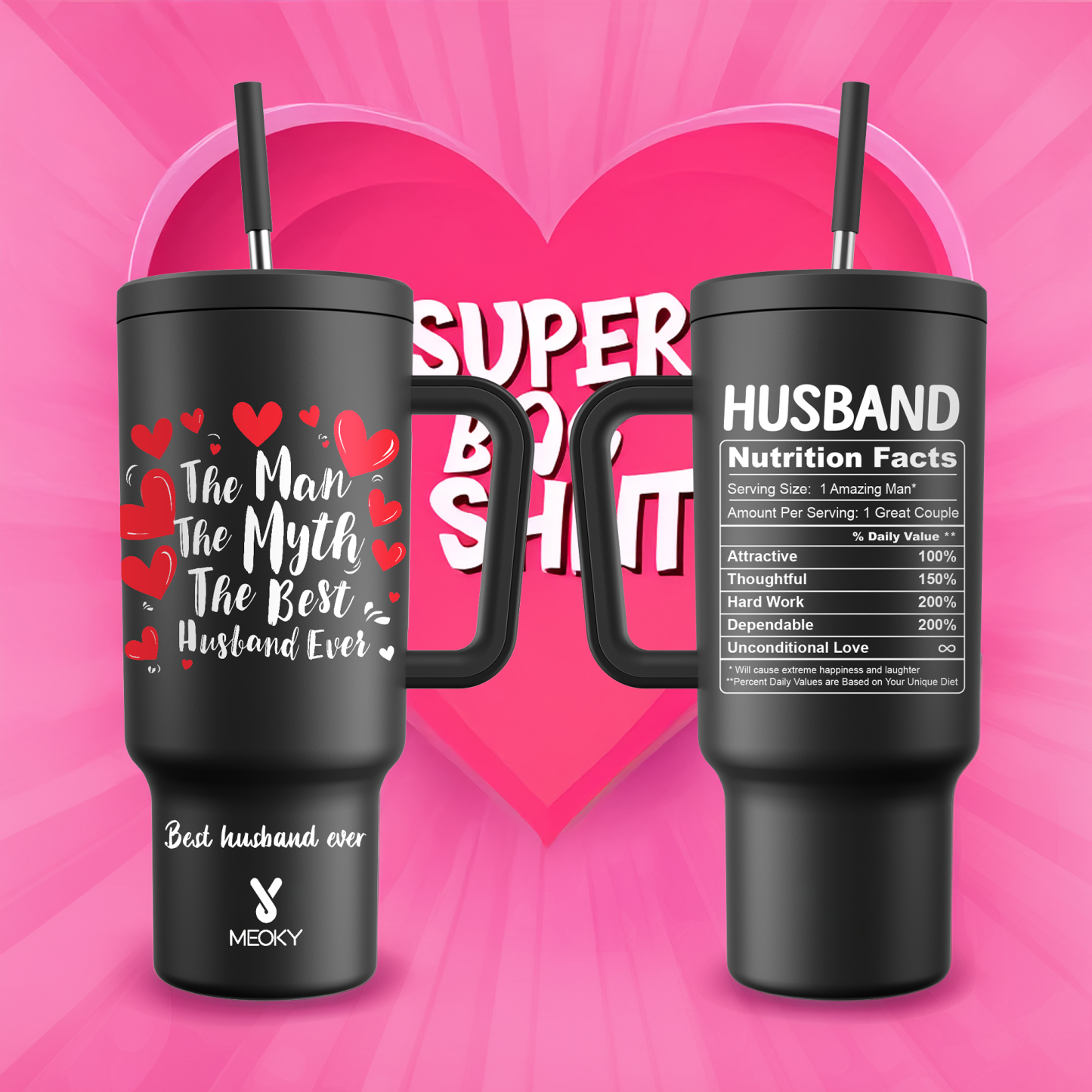 The Perfect Warm Gift for Husband! - Customized 40oz Tumbler With Straw