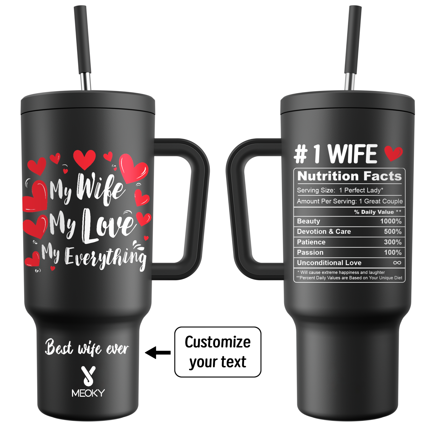 The Perfect Warm Gift for Wife! - Customized 40oz Tumbler With Straw