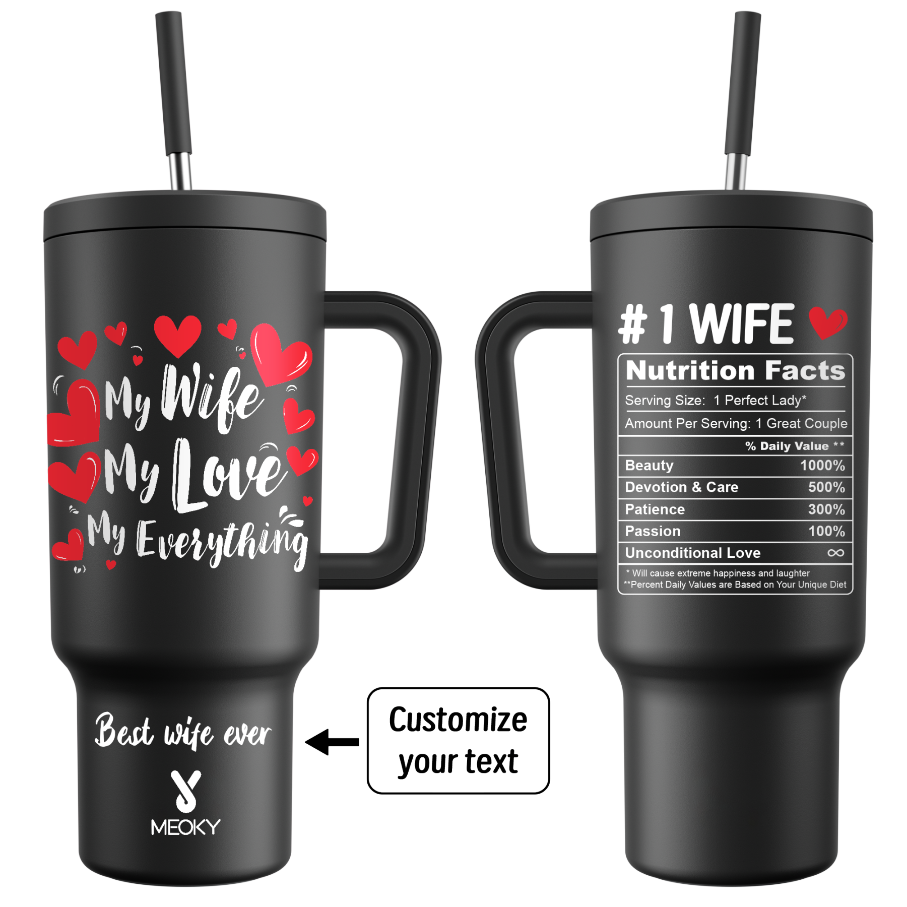 The Perfect Warm Gift for Wife! - Customized 40oz Tumbler With Straw