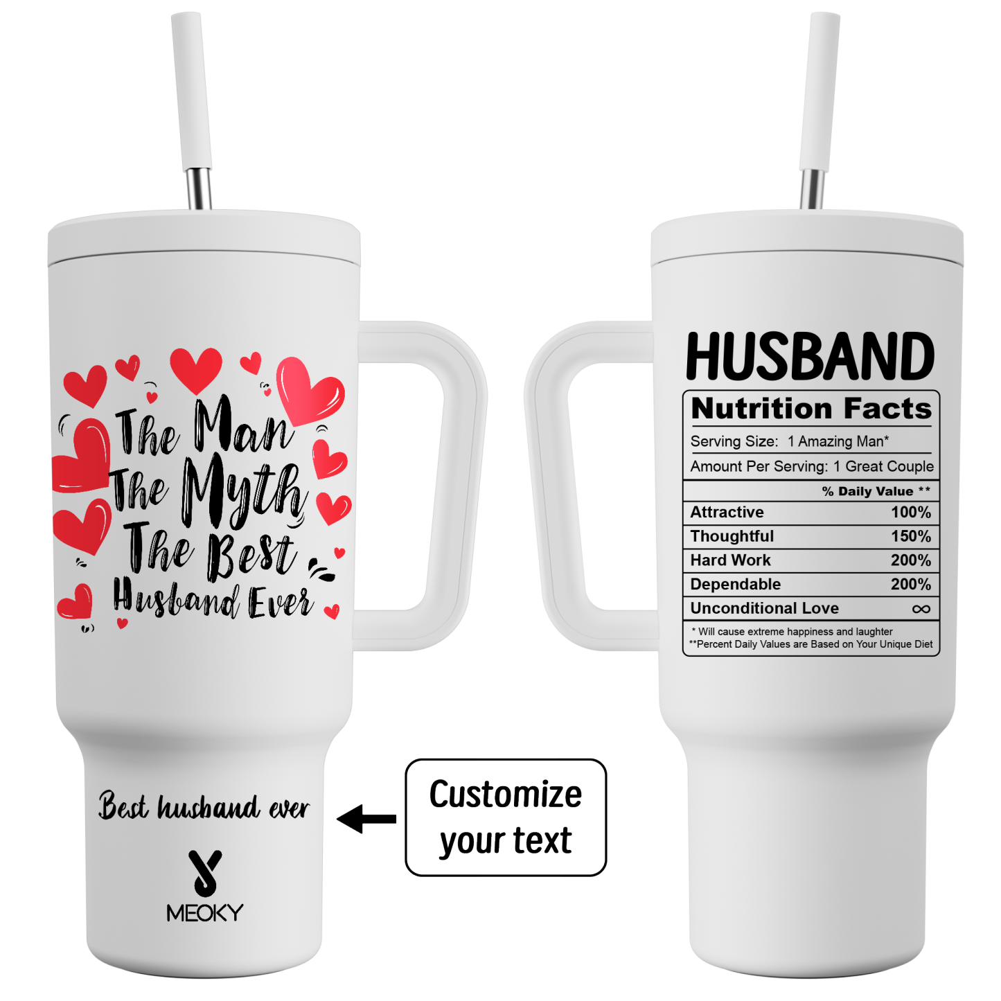 The Perfect Warm Gift for Husband! - Customized 40oz Tumbler With Straw