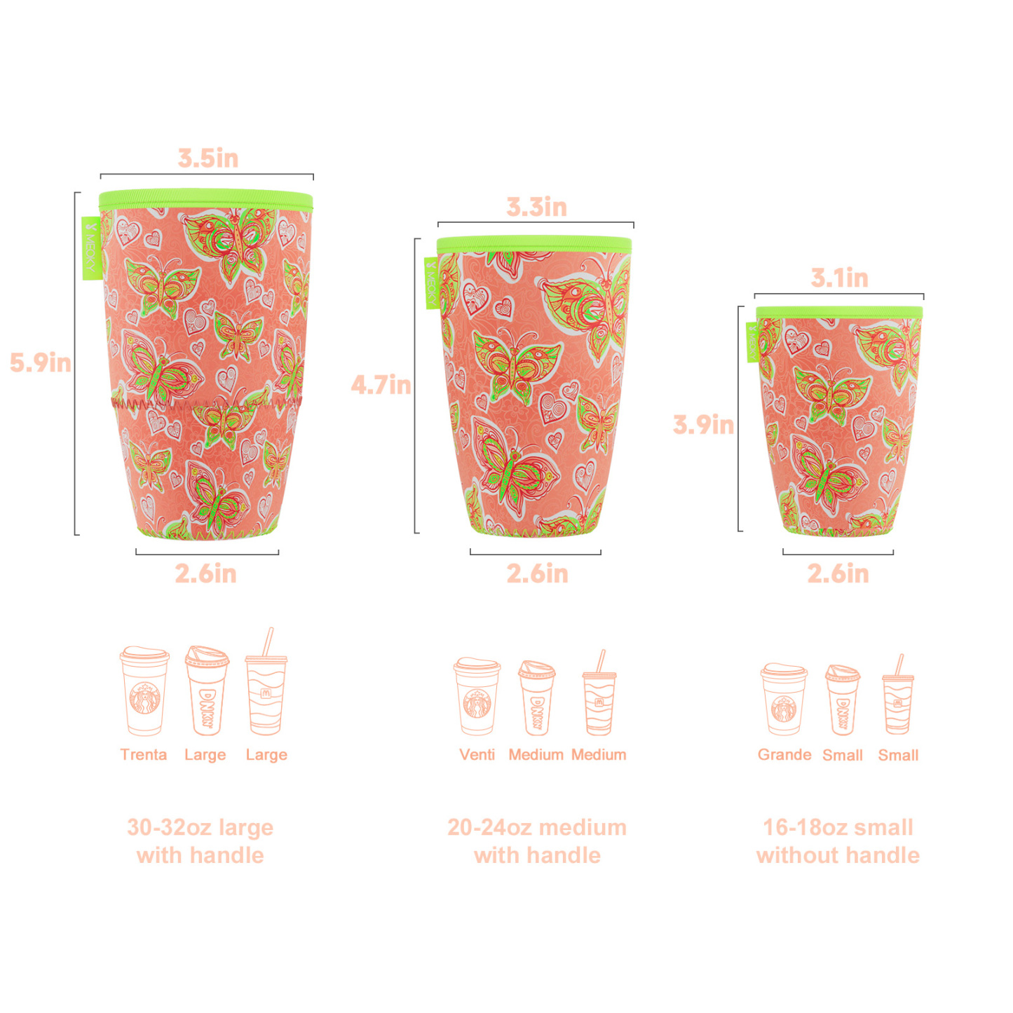 cup sleeve butterfly