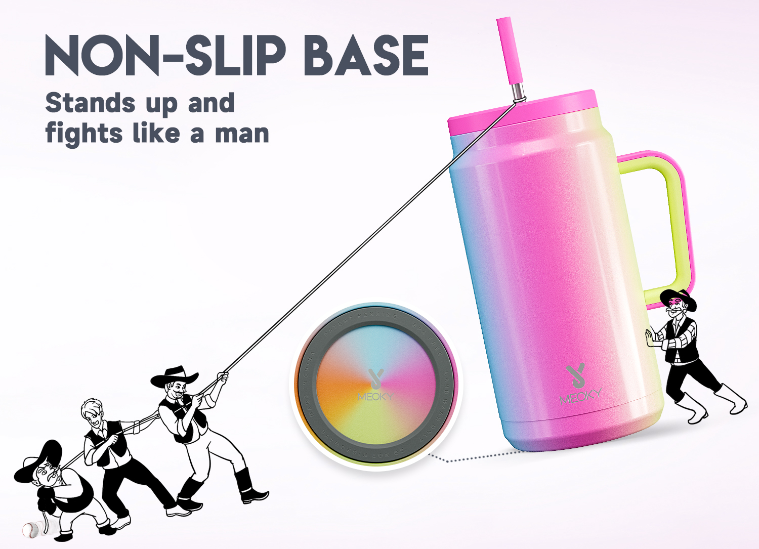 50oz water bottle straw gradient rainbow