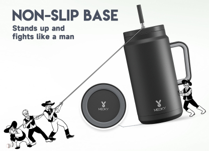 50oz water bottle straw pure black