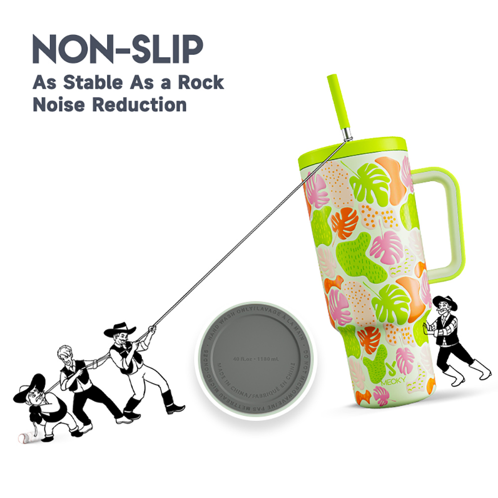 40oz Tumbler With Straw Autumn Collection-Turtleback Leaf