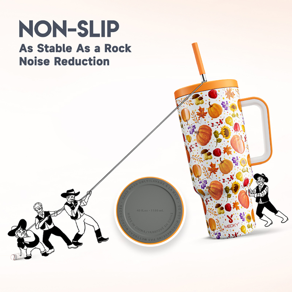 40oz Tumbler With Straw Autumn Collection-Yellow Autumn