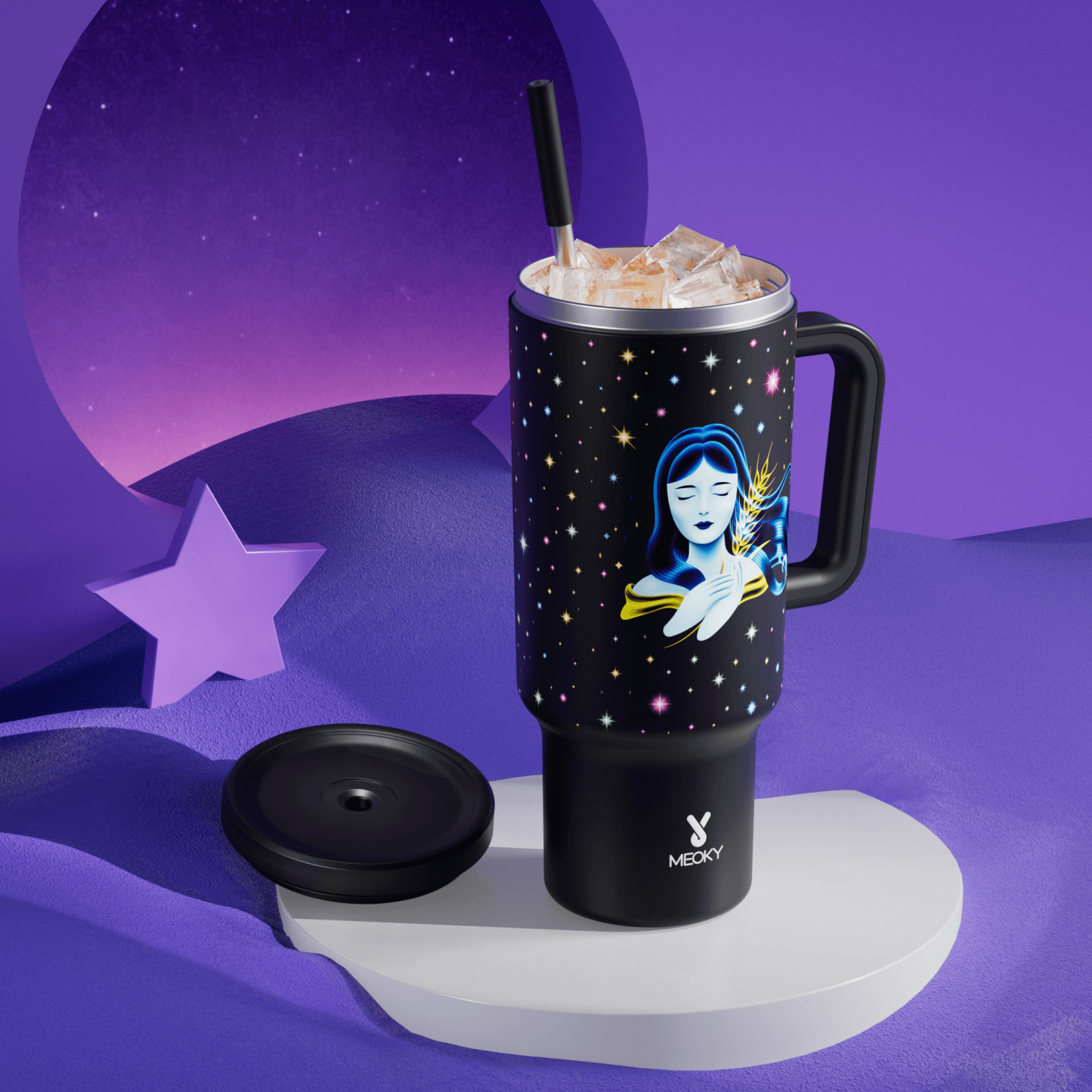 40oz Tumbler With Straw Zodiac Collection-VIRGO