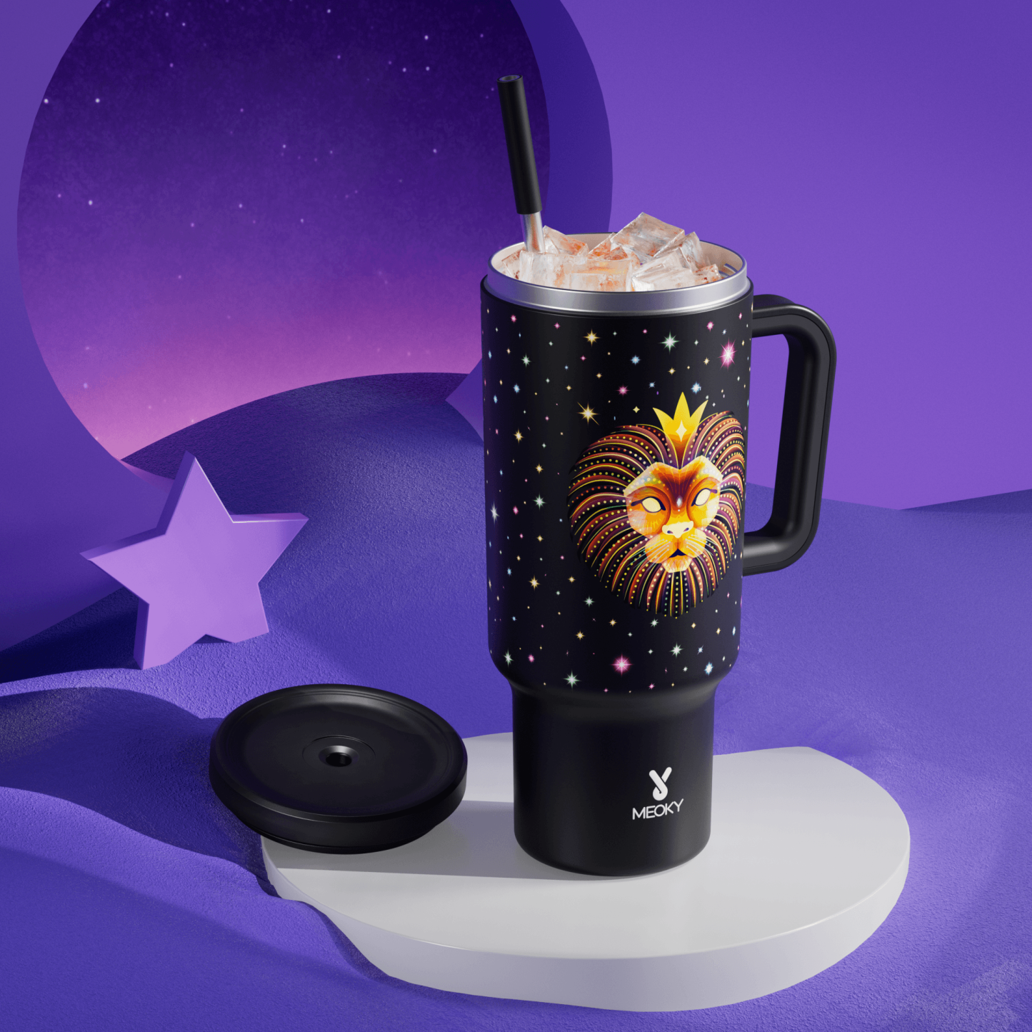 40oz Tumbler With Straw Zodiac Collection-LEO
