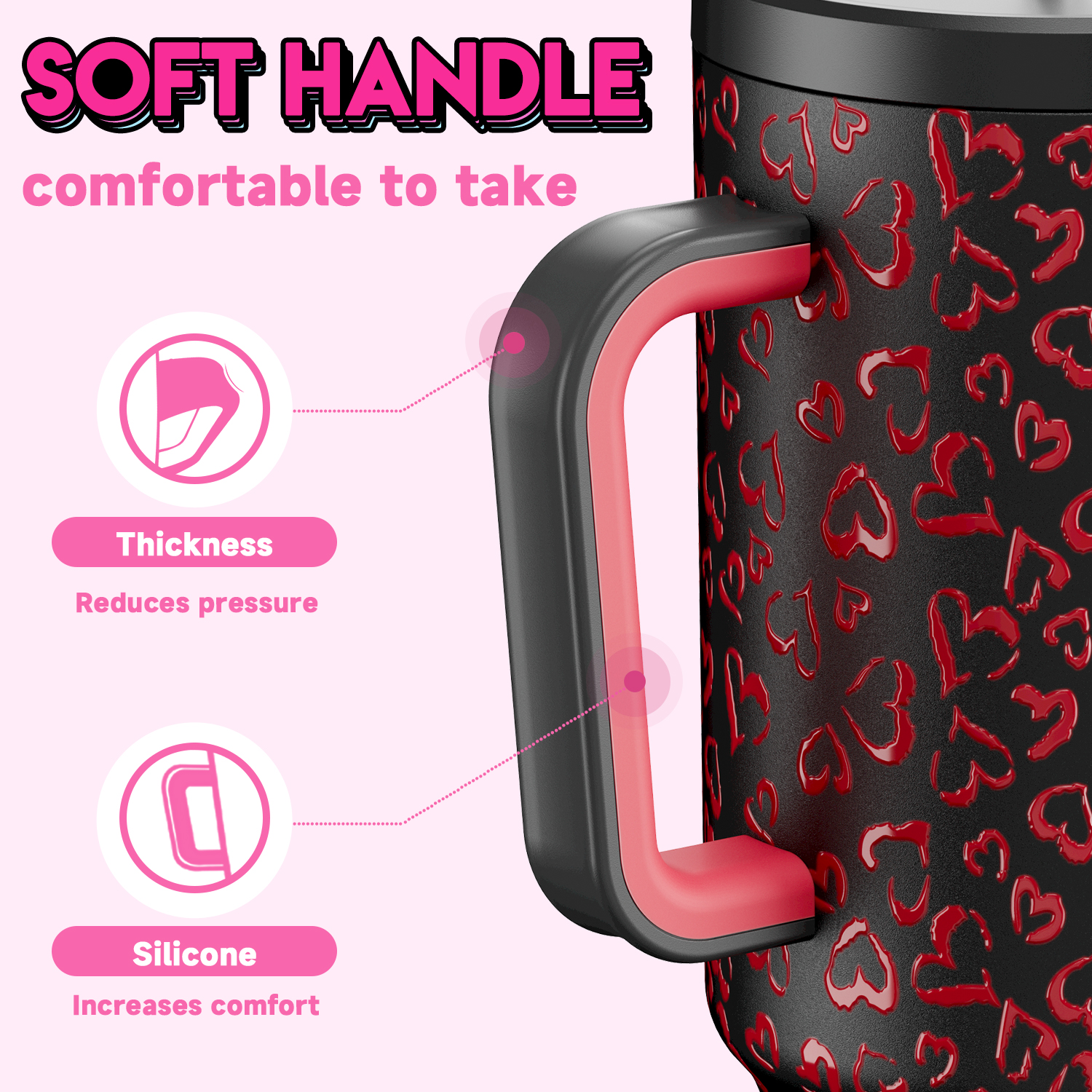 40oz Tumbler With Straw Valentine Collection