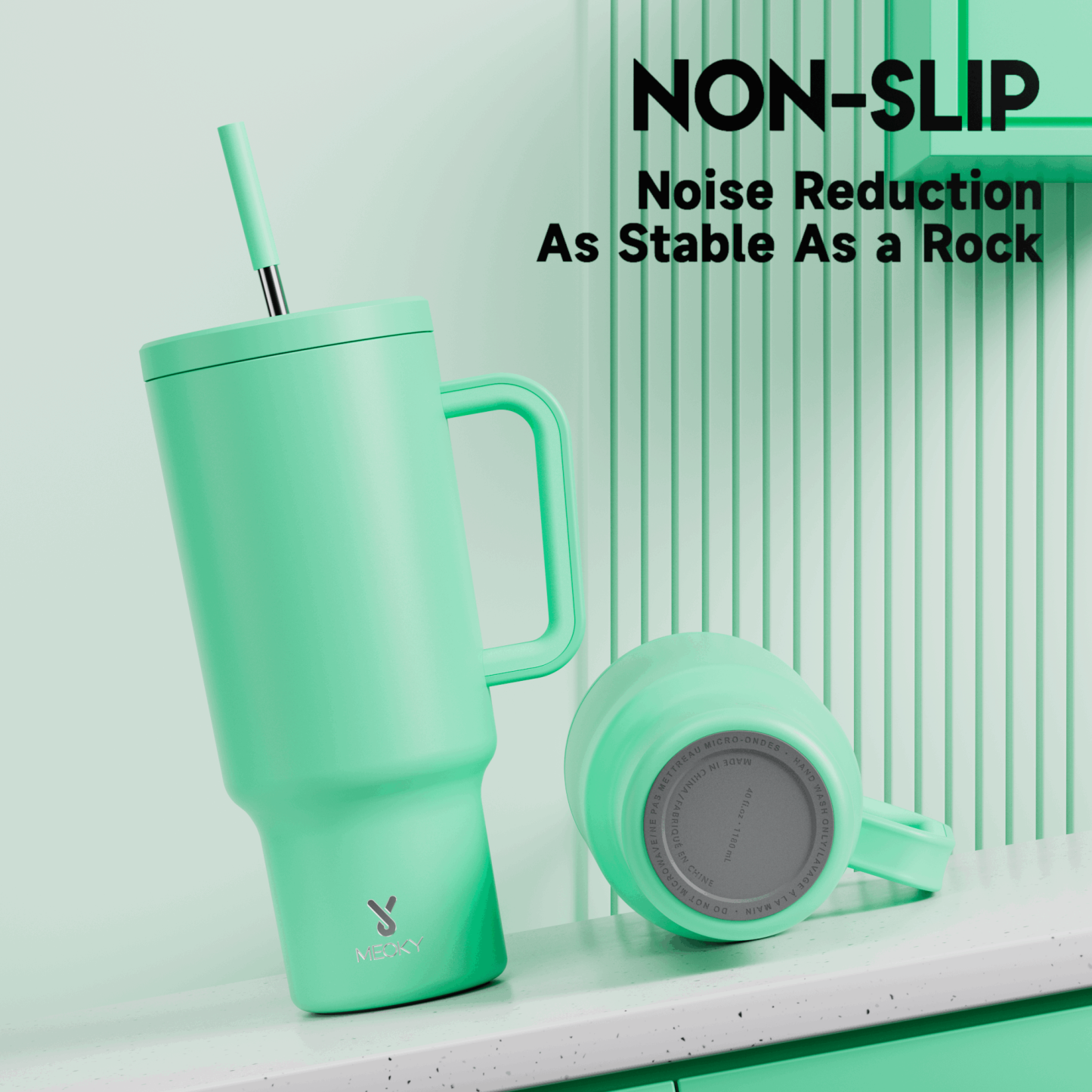 40oz Tumbler With Straw Monochrome Collection-Green Blue