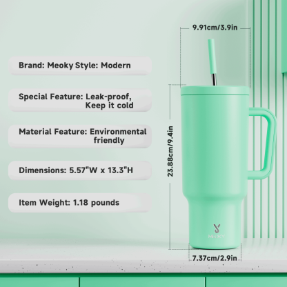 40oz Tumbler With Straw Monochrome Collection-Green Blue