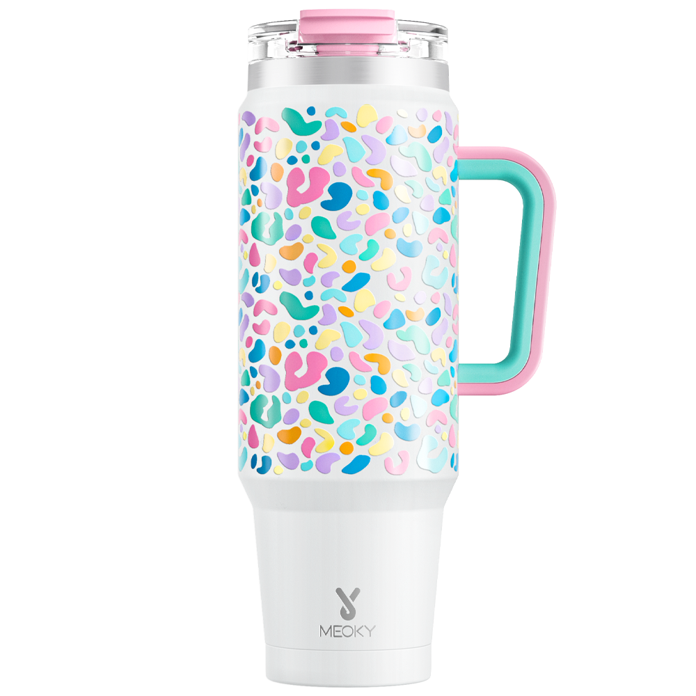 40oz Tumbler With 2-in-1 Lid Animal Print Collection