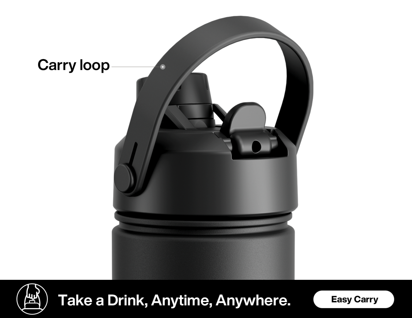 26 oz Insulated Water Bottle with 2-in-1 Straw and Spout Lid King