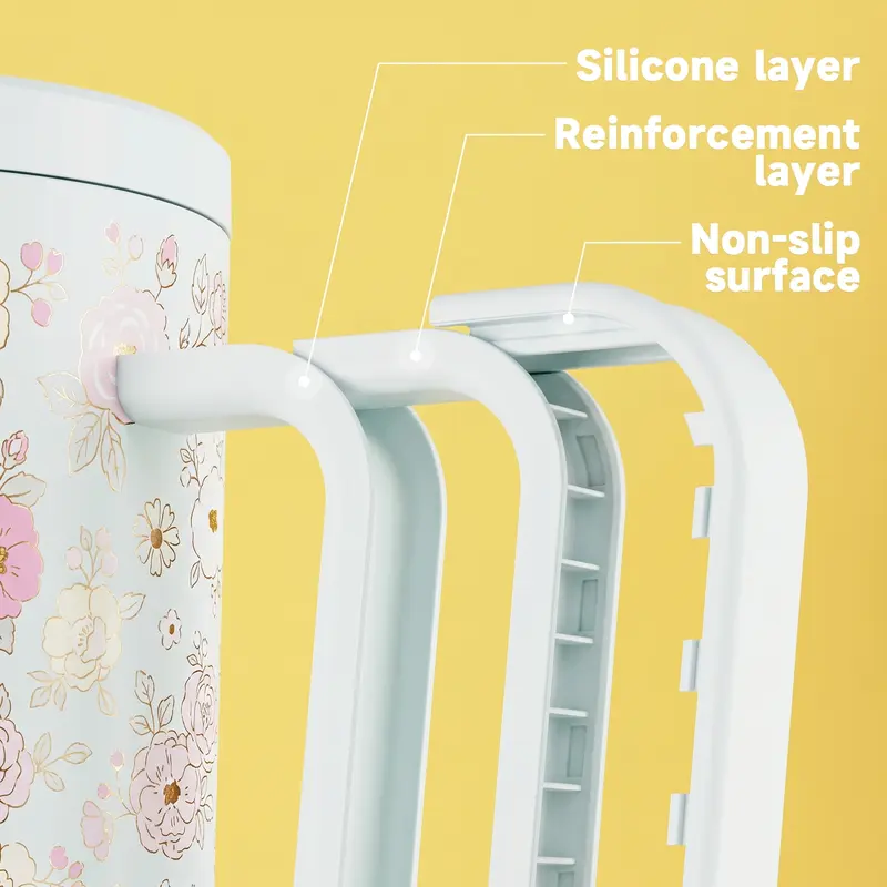 MEOKY 40oz Sunlight-Activated Color-Changing Floral Tumbler