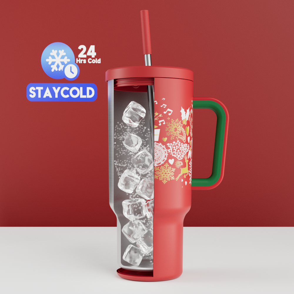 40oz Tumbler With Straw Customized - Customized Christmas Tumbler, gifts for yourself, family, friends, lovers and children!