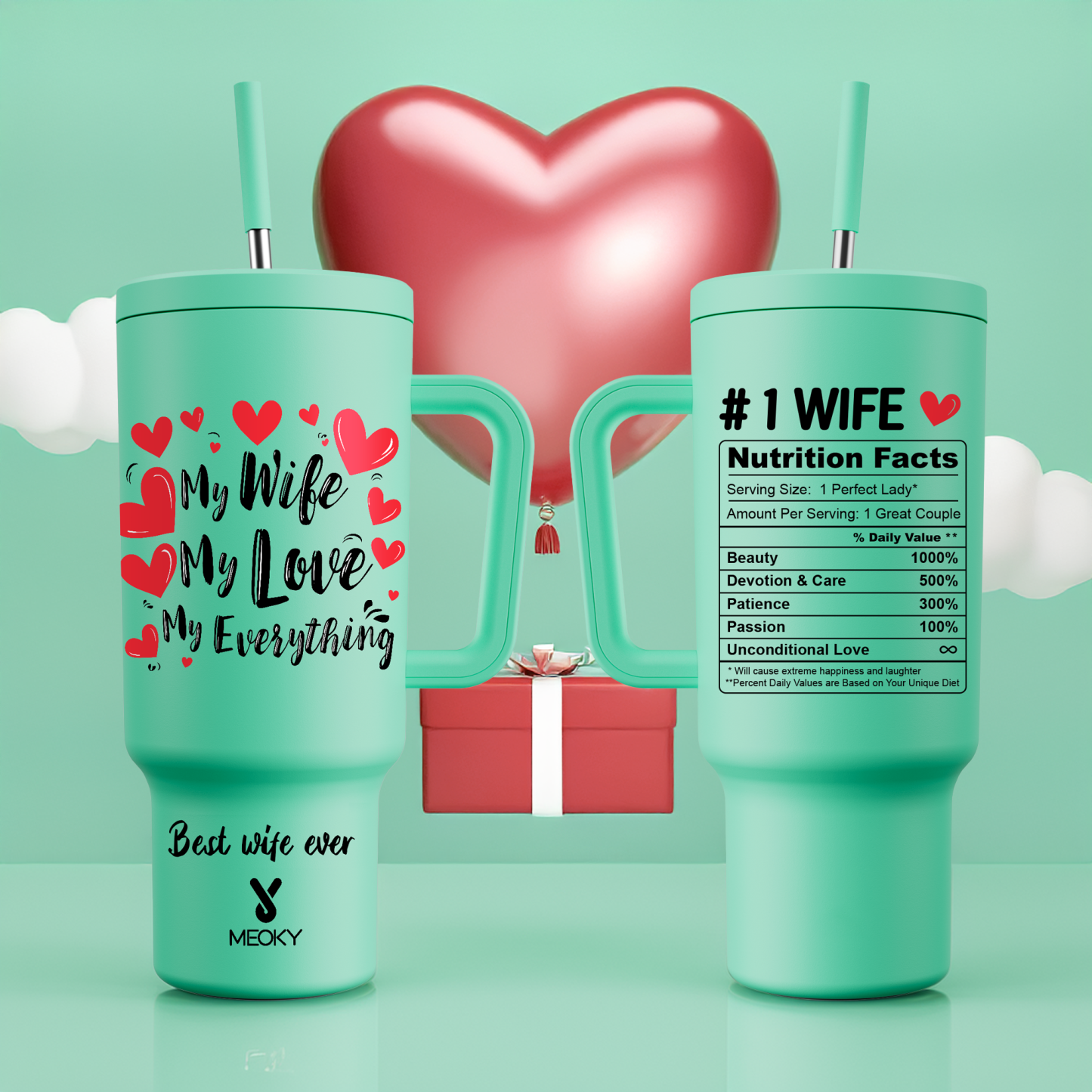 The Perfect Warm Gift for Wife! - Customized 40oz Tumbler With Straw
