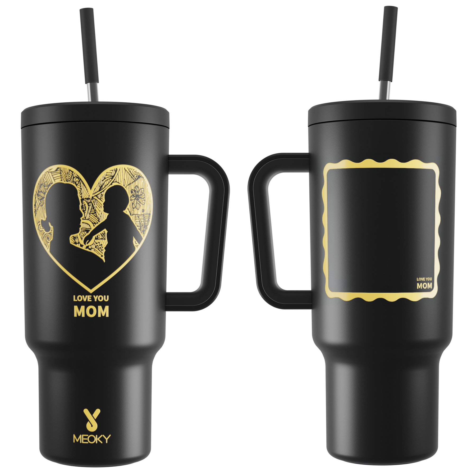 Mother's Day Edition - Customized 40oz Tumbler With Straw - A Perfect Gift for Mom!