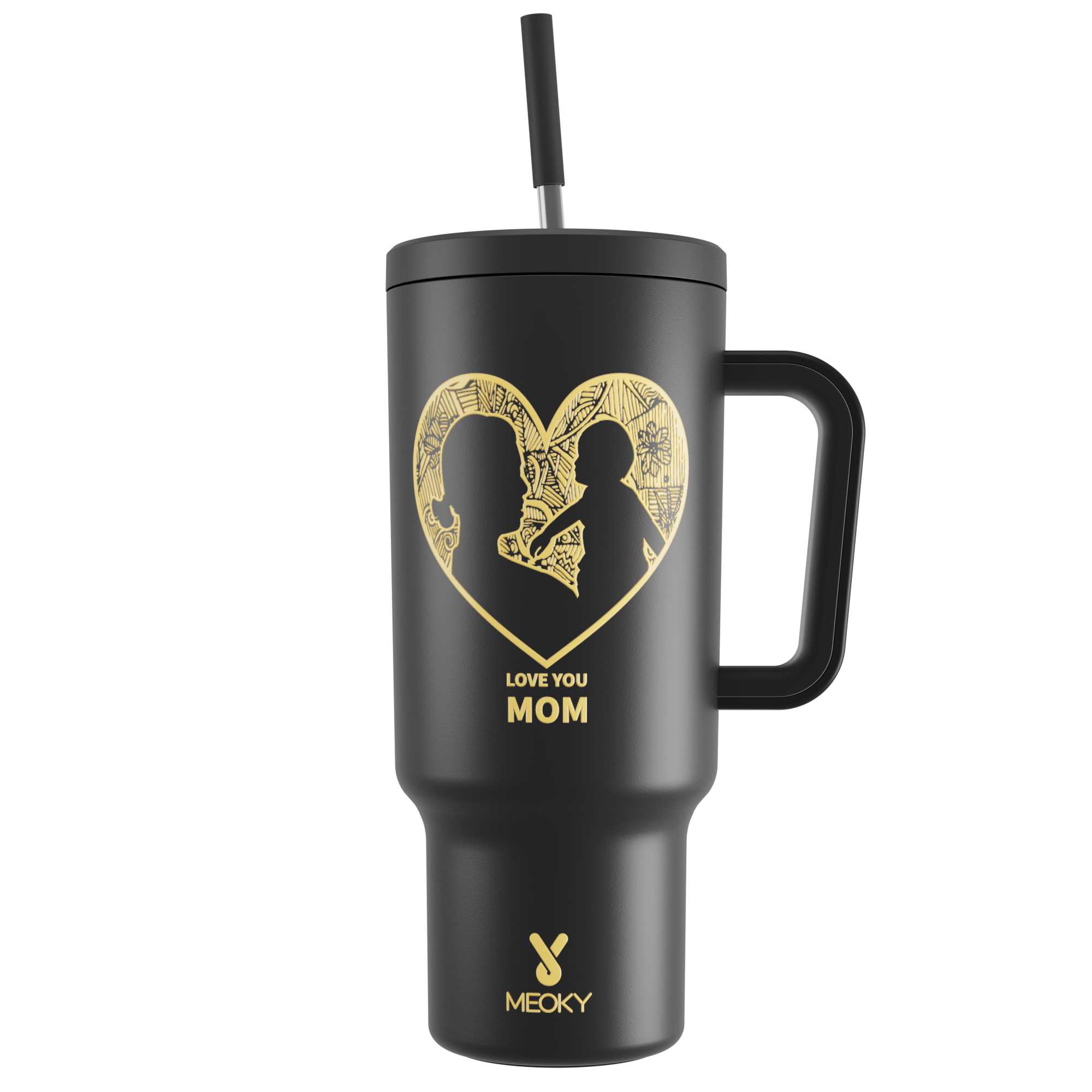Mother's Day Edition - Customized 40oz Tumbler With Straw - Timeless Love
