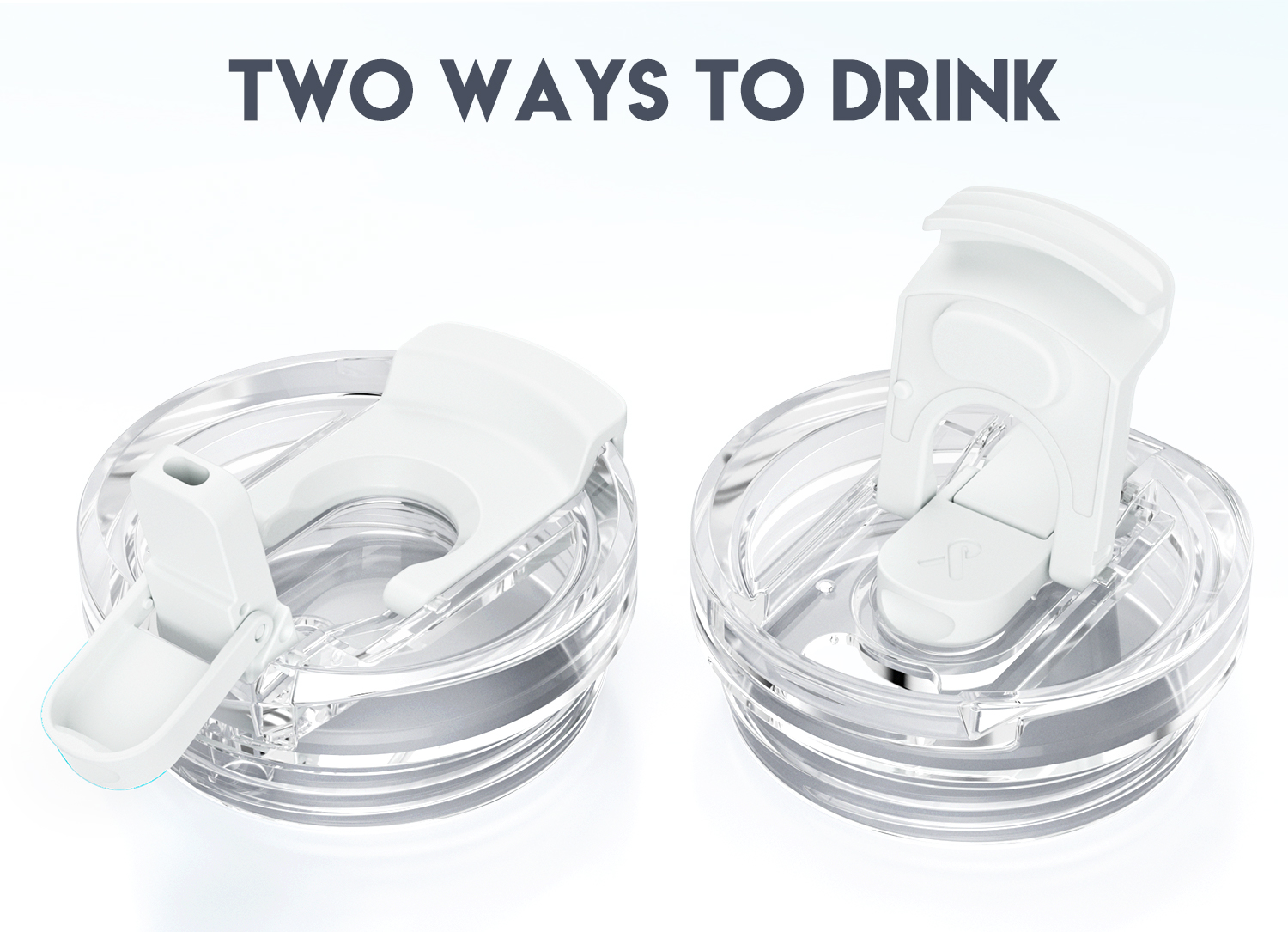 24oz cold cup 2 in 1 lid gradient blue white