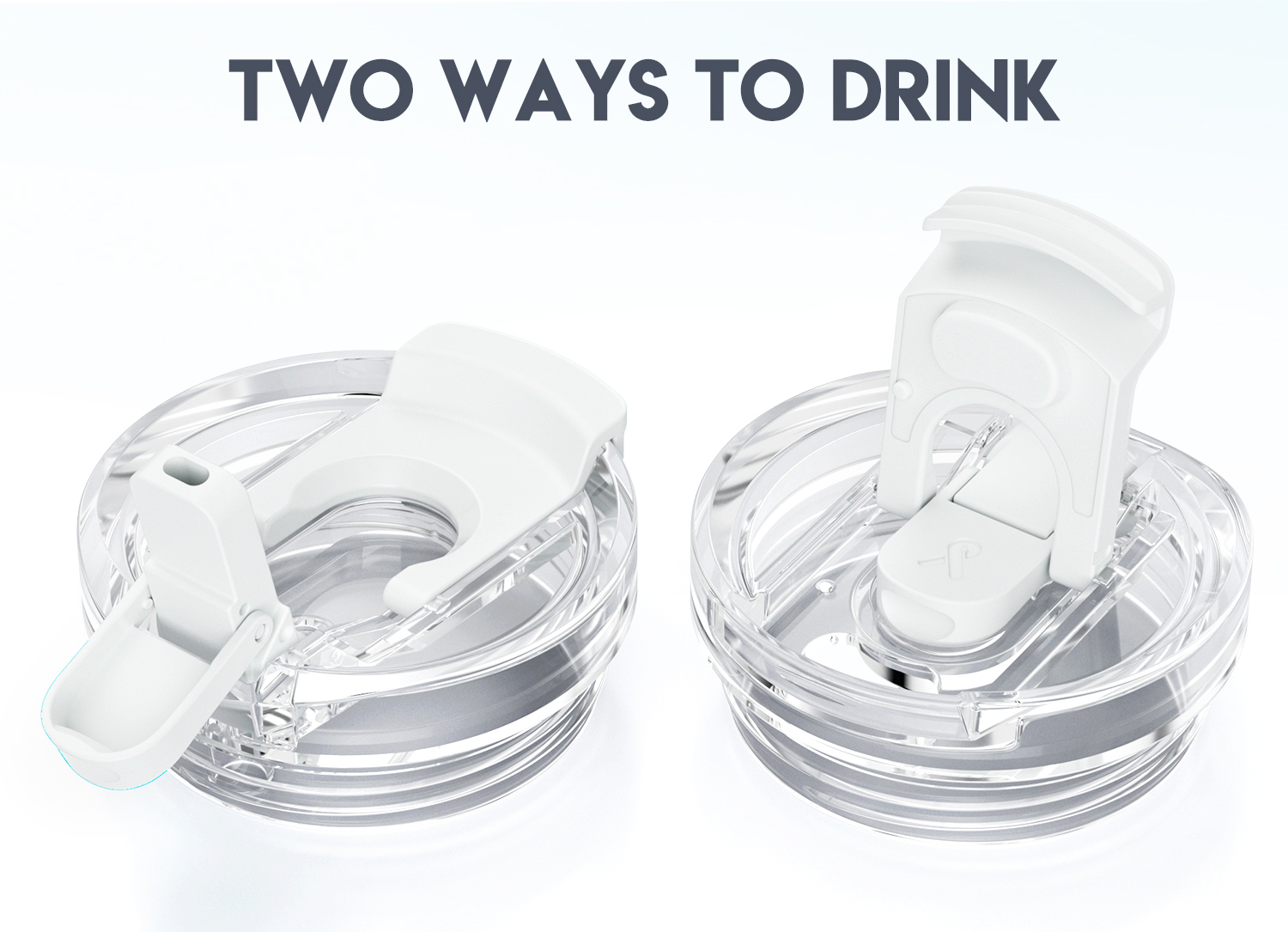 24oz cold cup 2 in 1 lid gradient blue white