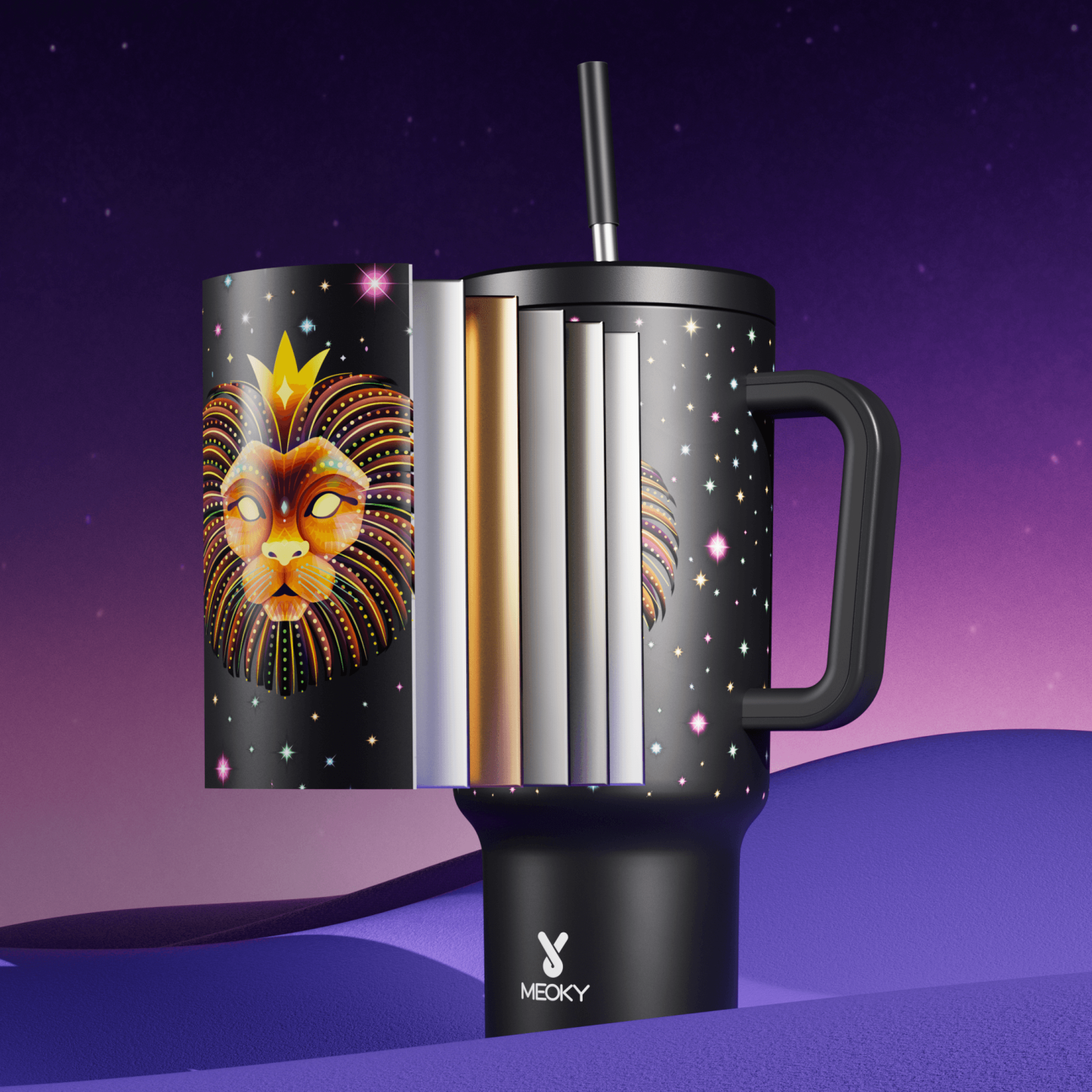 40oz Tumbler With Straw Zodiac Collection-LEO