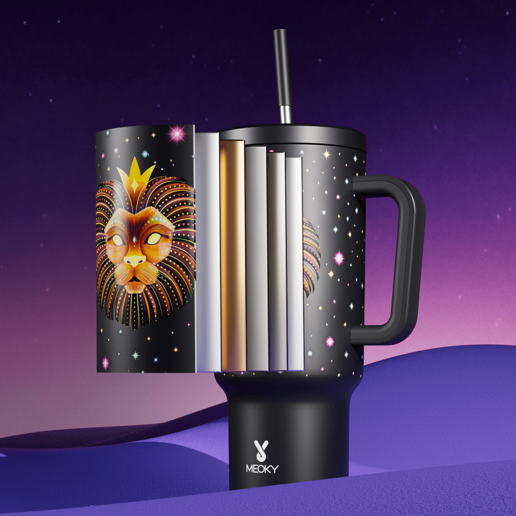 40oz Tumbler With Straw Zodiac Collection-LEO