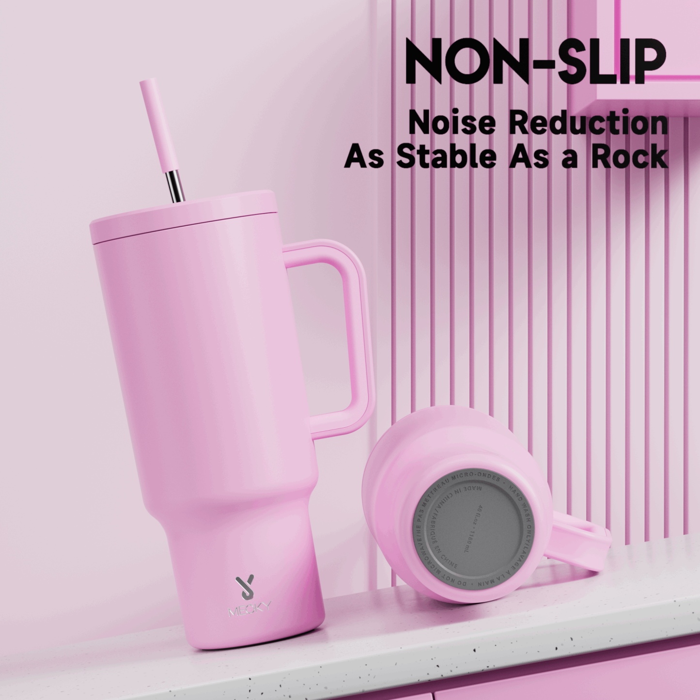 40oz Tumbler With Straw Monochrome Collection-Light Purple