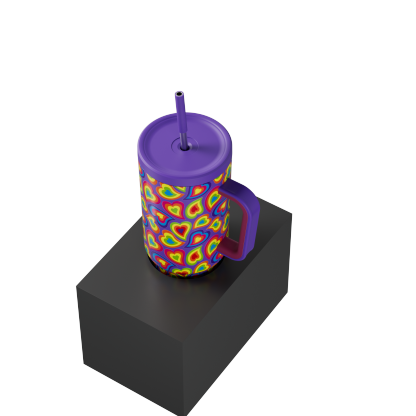 40oz Tumbler With Straw Valentine Collection-Purple Love