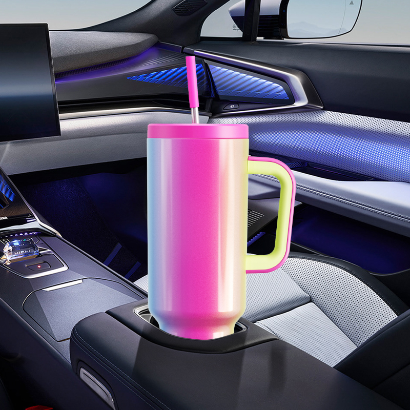 Meoky 50oz Tumbler With Straw Gradient Collection