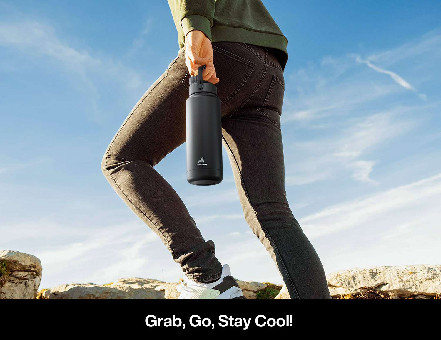 40oz Insulated Water Bottle with 2-in-1 Straw and Spout Lid Pure Collection, Keep Cold 24H, Leak-Proof