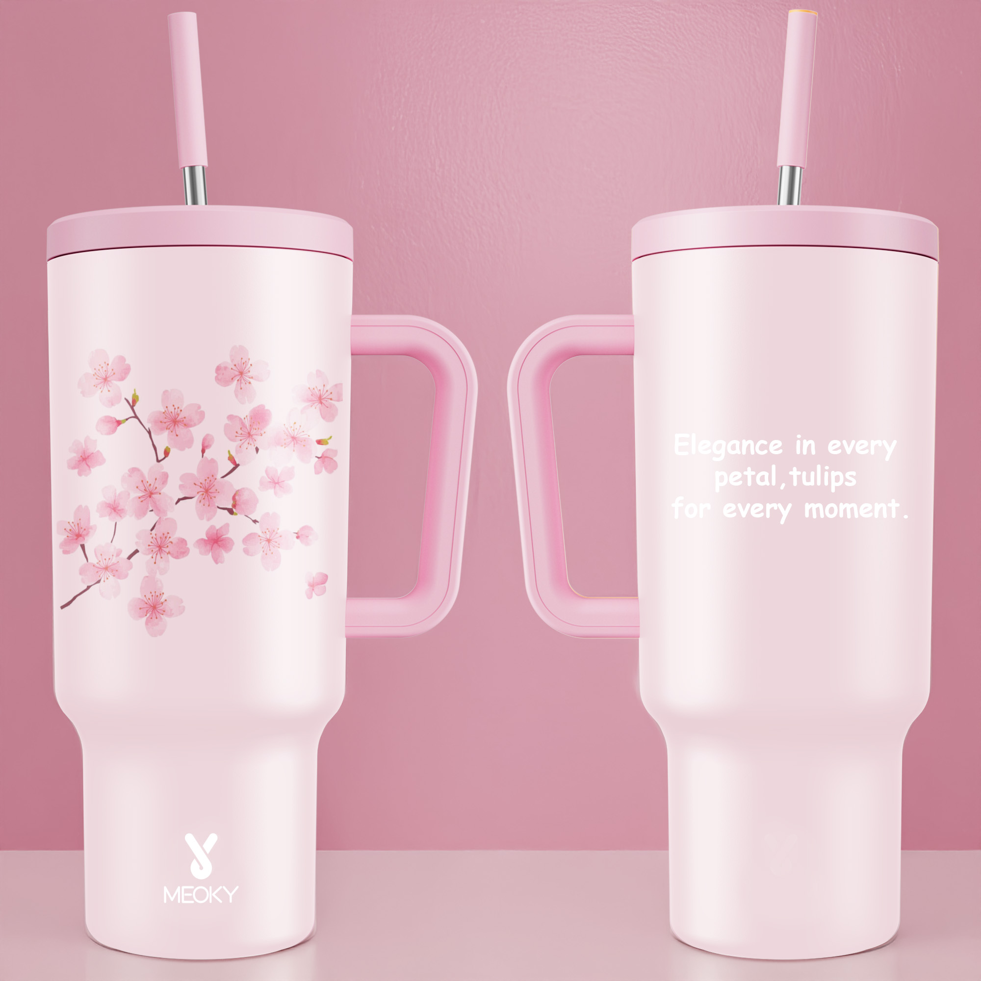Flowers Collection - Customized 40oz Tumbler With Straw - The perfect gift for Loved ones, relatives, friends !