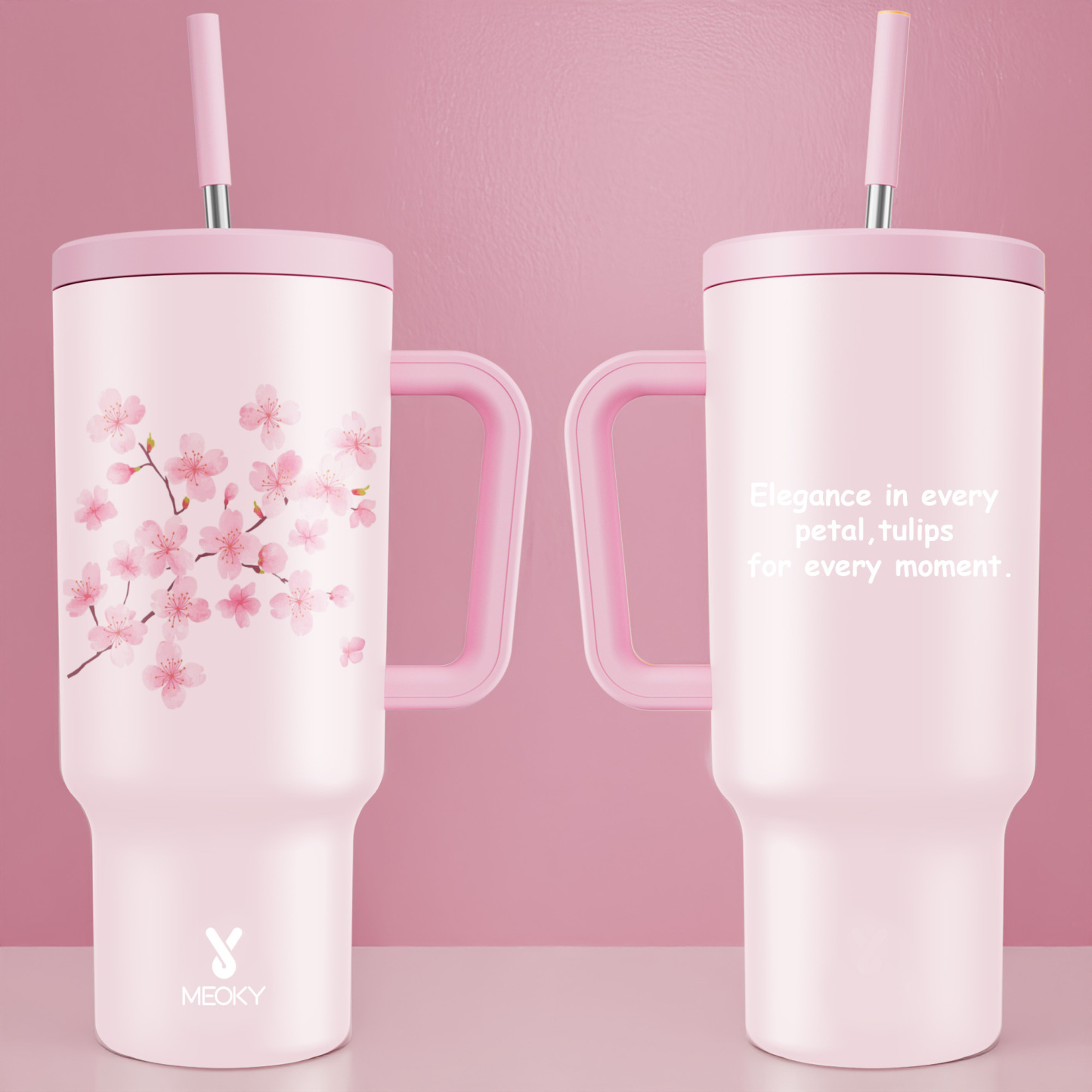 Flowers Collection - Customized 40oz Tumbler With Straw - The perfect gift for Loved ones, relatives, friends !