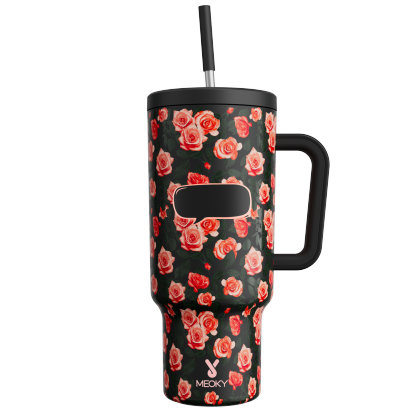 Rose - Customized 40oz Tumbler With Straw - The perfect gift for Loved ones, relatives, friends !