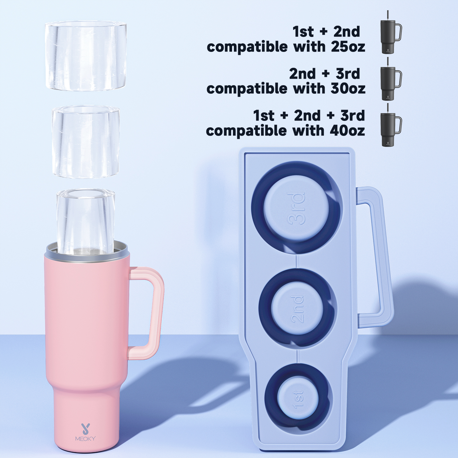 silicone ice cube blue