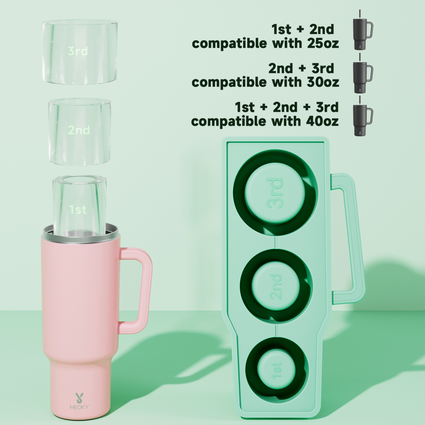 silicone ice cube green