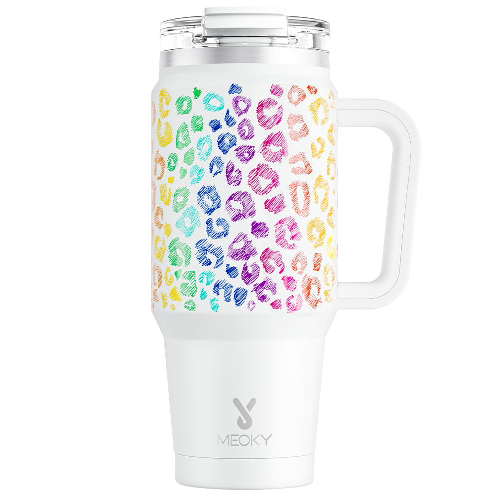32oz Tumbler With 2-in-1 Lid Animal Print Collection