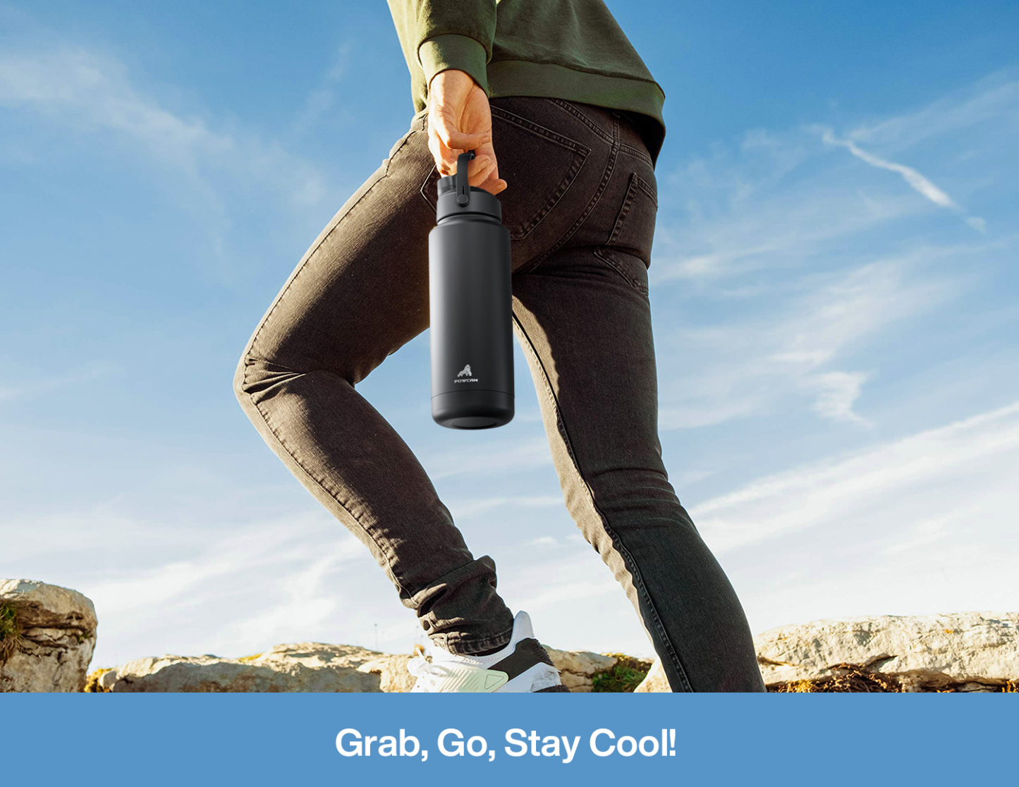 18 oz Insulated Water Bottle with 2-in-1 Straw and Spout Lid Sea Breeze