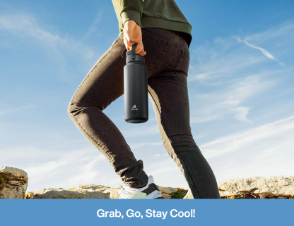 18 oz Insulated Water Bottle with 2-in-1 Straw and Spout Lid Sea Breeze