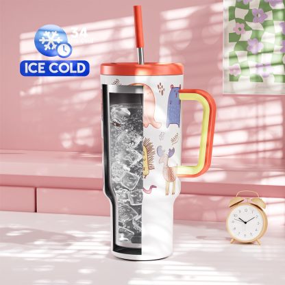 MEOKY 40oz White Glow-in-the-Dark Zoo Tumbler