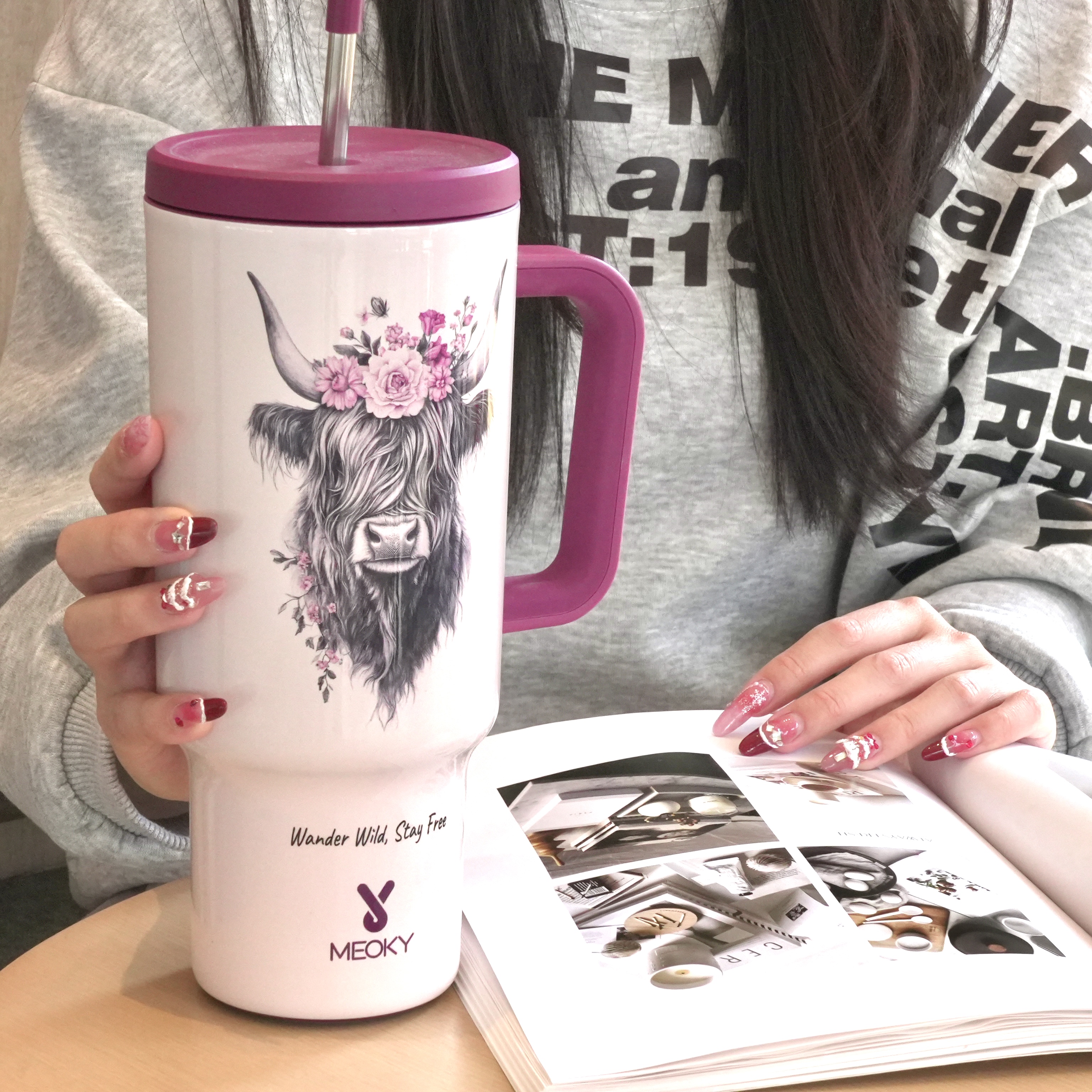 Highland Cow Collection - Customized 40oz Tumbler With Straw - Gifts for yourself, family, friends, lovers!