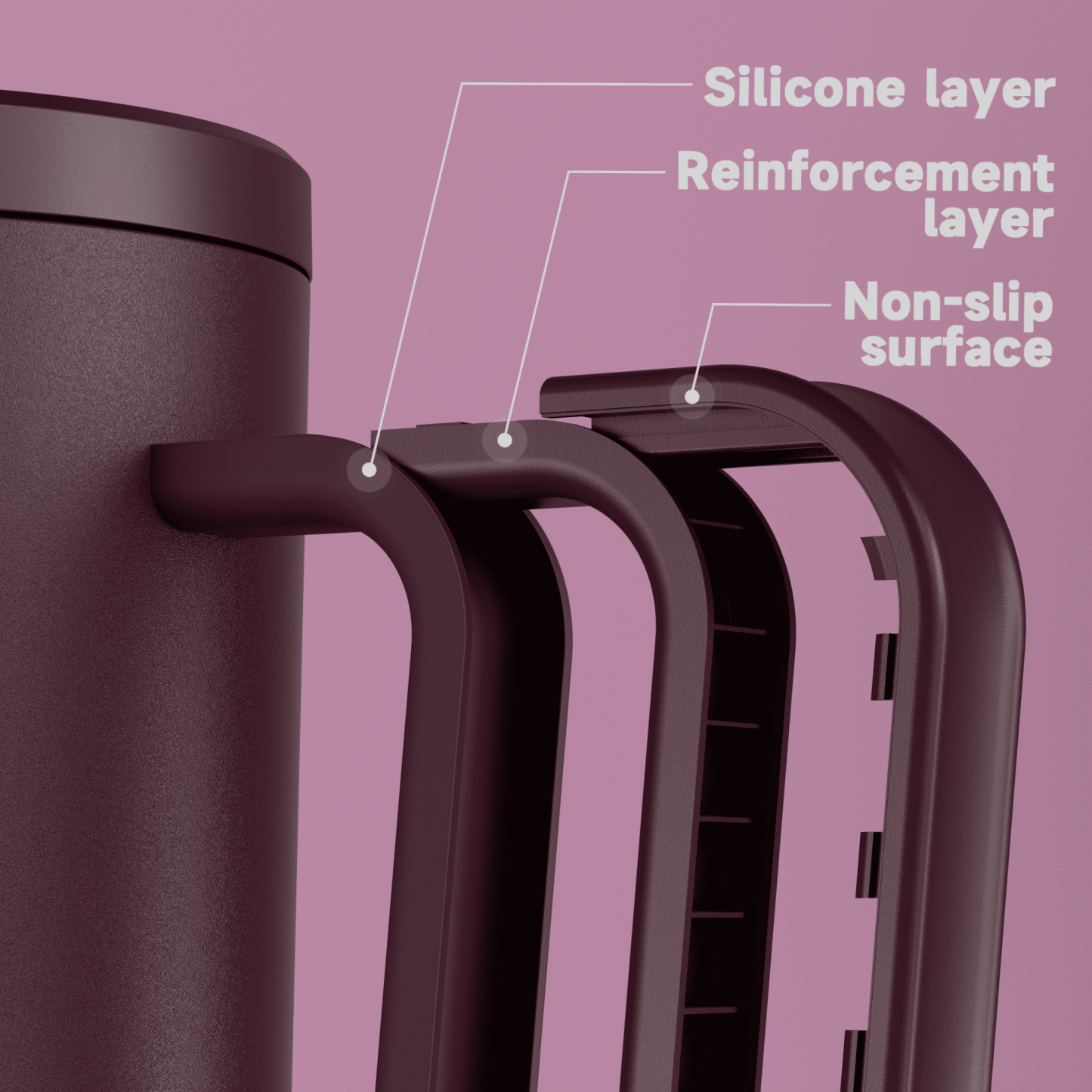 40oz Tumbler With Straw Monochrome Collection-Burgundy