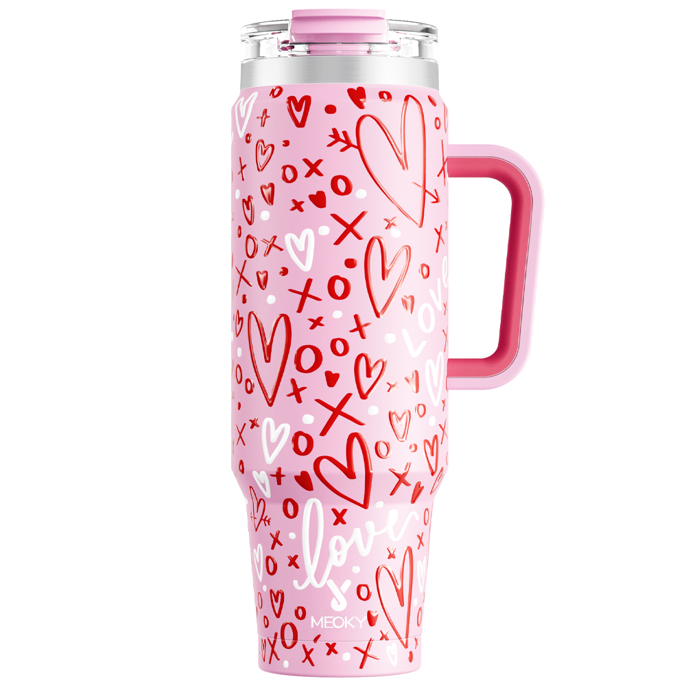 40oz Tumbler With 2-in-1 Lid Valentine Collection
