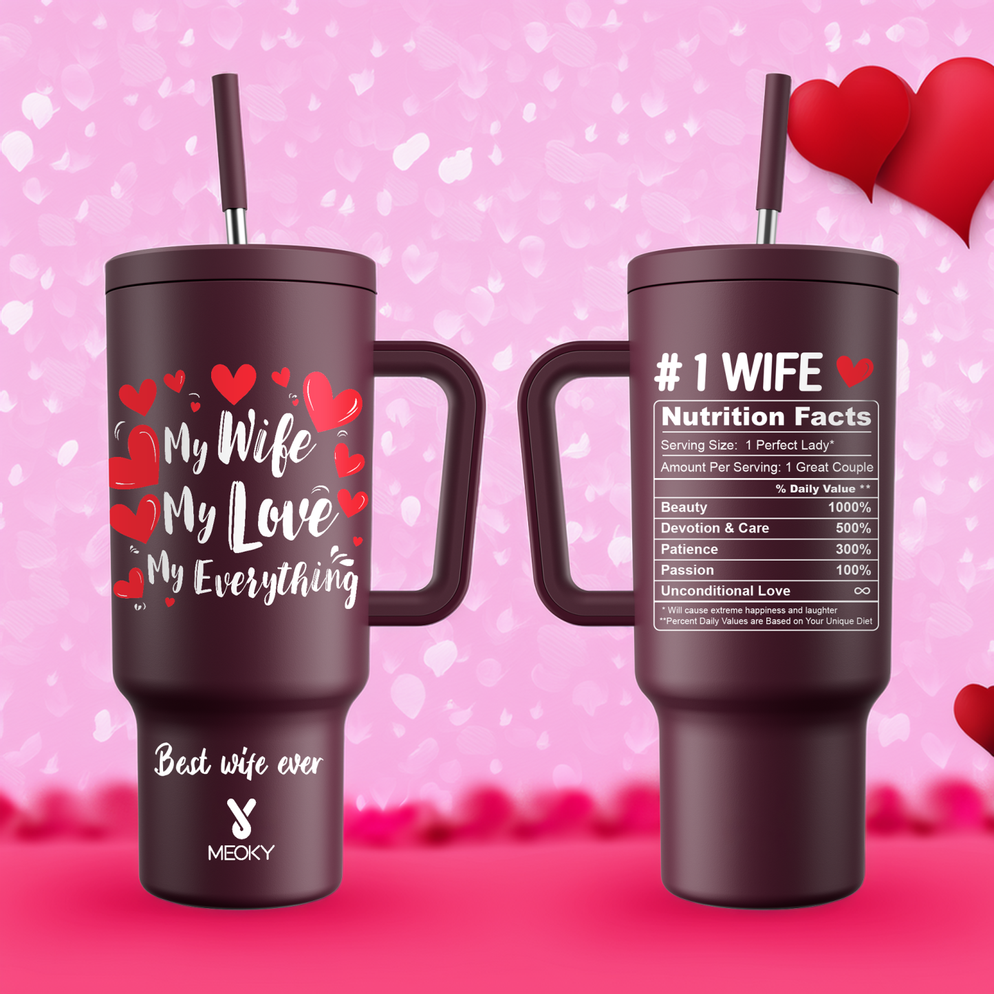 The Perfect Warm Gift for Wife! - Customized 40oz Tumbler With Straw