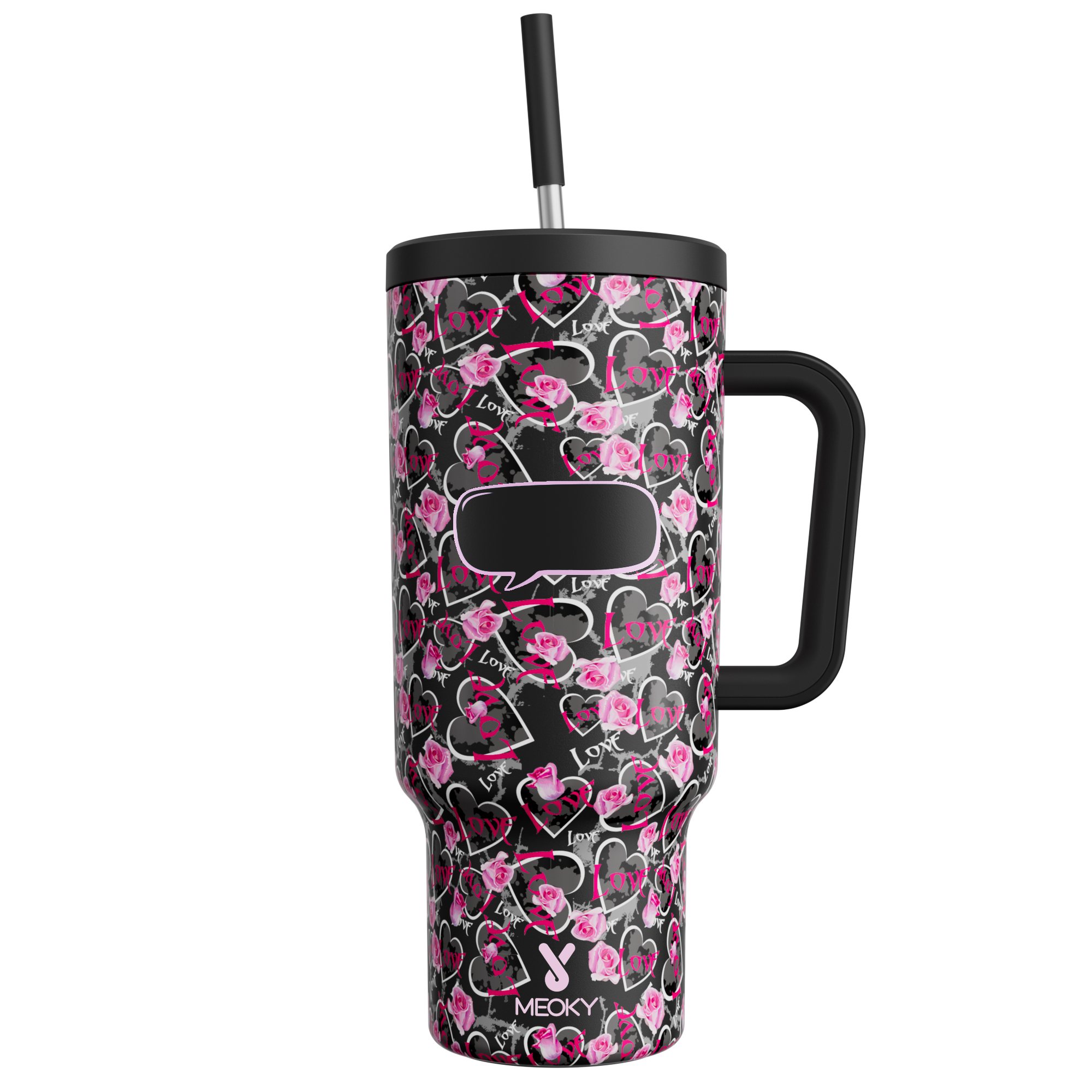 Rose - Customized 40oz Tumbler With Straw - The perfect gift for Loved ones, relatives, friends !
