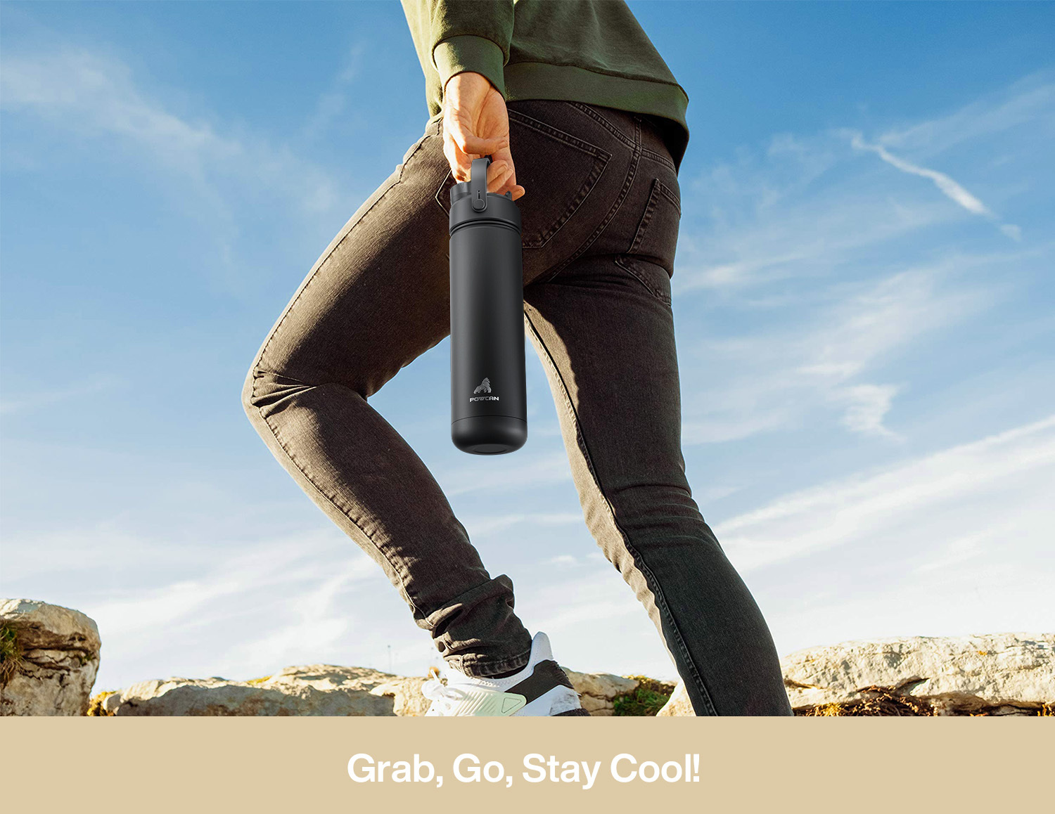 26 oz Insulated Water Bottle with 2-in-1 Straw and Spout Lid Mousse