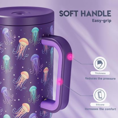 MEOKY 40oz Glow-in-the-Dark Jellyfish Tumbler