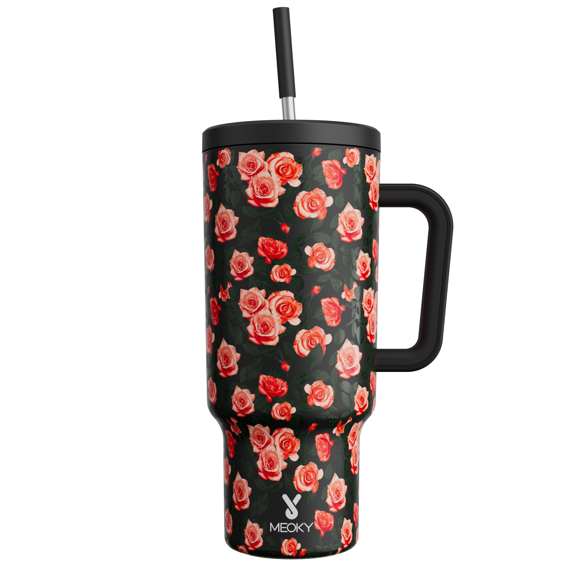 Rose - Customized 40oz Tumbler With Straw - The perfect gift for Loved ones, relatives, friends !