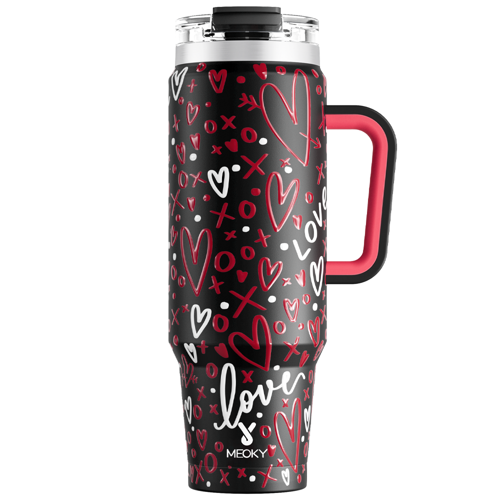 40oz Tumbler With 2-in-1 Lid Valentine Collection